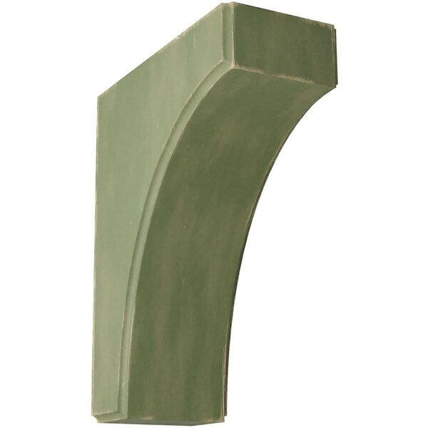 Ekena Millwork 3 1/2"W x 8"D x 10"H Clarksville Wood Vintage Decor Bracket, Restoration Green BKTWD04X08X10CVGR - main